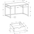 thumbnail image 4 of Monarch Specialties I 7570 42 in. Metal Computer Desk, White - White, 4 of 4