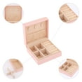 thumbnail image 4 of Unique Bargains Portable PU Leather Jewelry Box Organizer for Women Birthday Gifts Pink, 4 of 7