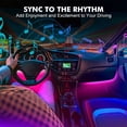 thumbnail image 4 of 4PCS 72‑LED RGB Bluetooth App Controlled Car Interior Strip Lights Music Sync Multicolor LED Under Dash Lighting Kit with Remote, Sound Reactive Ambient Lighting For Cars & Trucks, 4 of 11