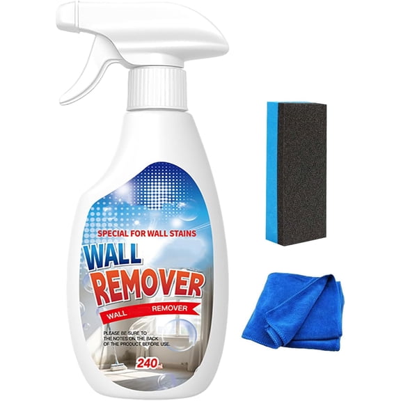 240 ML Fast Acting Wall Mold Remover Spray - Anti-Mold Bathroom Wall Cleaner Spray, Multi-Surface Cleaning for Wall Stains Wood Bathrooms Kitchens Tile