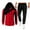 Red, variant on Ediodpoh Men's Suits Mens Hooded Cardigan Color Contrast Hooded Sweater Casual Sports Suit Swimsuit for Women Red L