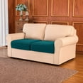thumbnail image 3 of Subrtex Housse de Coussin Extensible Douce Texturée à Motif Quadrillé pour Causeuse et Sofa, 3 of 6