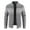 03Gray, variant on KeShDi Leather Jacket Mens Fleece Jacket Men's Fall Splicing Knit Shirt Zipper Top Solid Color Cardigan Jacket Coffee M