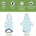thumbnail image 5 of Bingfone Blue and White Squares Dog Clothes Hoodie, Pet Winter Coat,Puppy Sweatshirts for Small Dogs Boy Girl,Suitable for All Breeds-X-Large, 5 of 6