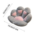 thumbnail image 4 of Blasgw Bear's Paw Shape Plush Sofa Office Cushion Elastic Decoration Gray, 4 of 4
