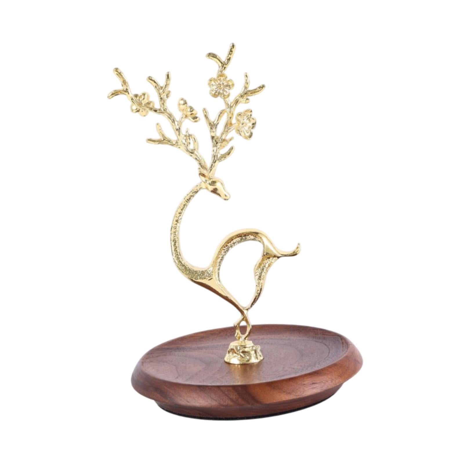 Milageto Storage Rack Jewelry Tree Stand Modern Jewelry Rack Earring Hanger Organizer for Earrings Necklace Hair Accessories , gold