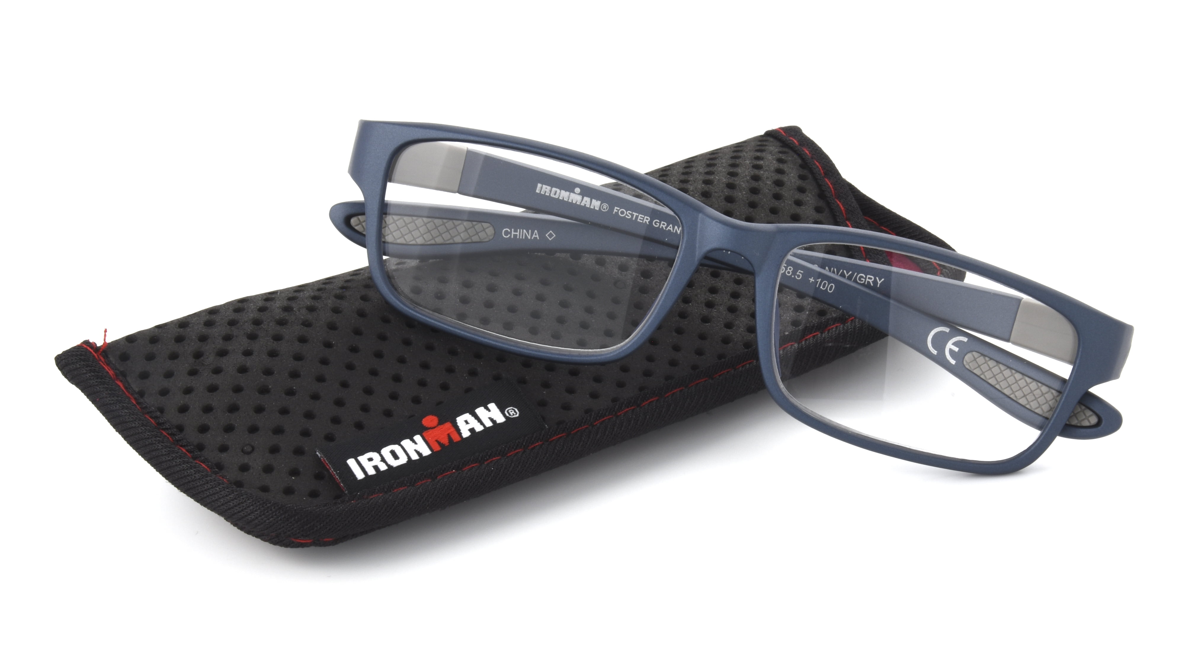 Ironman Rectangle Navy Reader Eyeglass 1.75