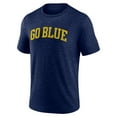 thumbnail image 2 of Men's Navy Michigan Wolverines Arch Battle Cry Tri-Blend T-Shirt, 2 of 3