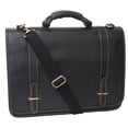 thumbnail image 1 of Traditional Double Slip-in Executive Briefcase, Black, 1 of 1