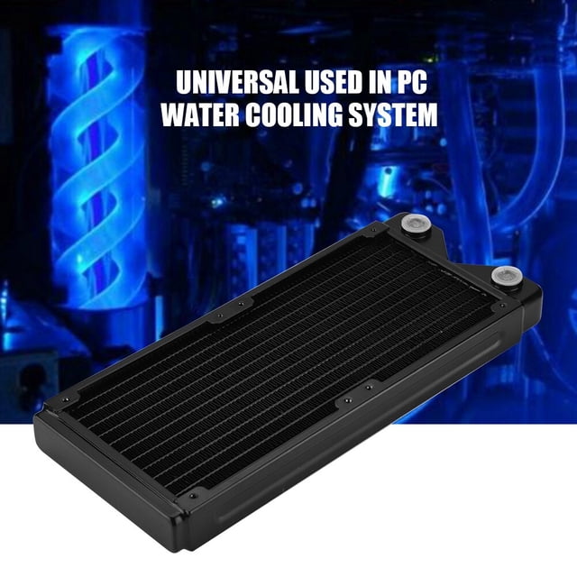 Radiador De Disipador De Calor De La Computadora De Enfriamiento De Agua, Intercambiador De Calor De Enfriamiento De Agua De Cobre Con Panel De Acero Inoxidable, Para El De