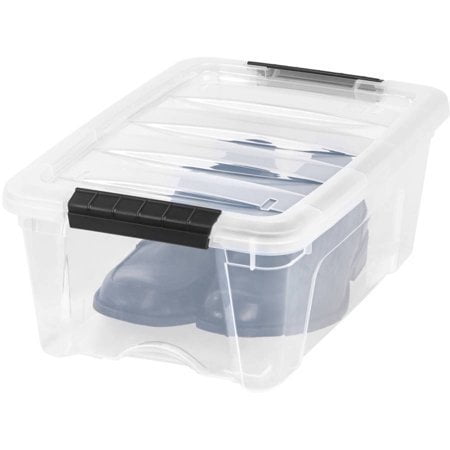 Clear Latching Box Utiao 12 Quart Plastic Storage Bin with Handles 1 Pack