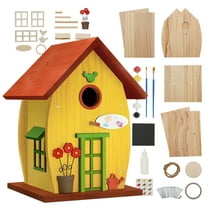 TT Nature Nesto Wooden DIY Bird House Kit for Kids Audlts to Build, Outdoor Woodworking Crafts Freestyle Painting, Hanging Birdhouse for Garden Yard Decor Gifts