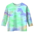 thumbnail image 3 of Hiijoy Big Girls Tie Dye T-Shirt 3/4 Sleeve Crew Neck T Shirt Casual Versatile Tshirt, 3 of 4