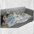 thumbnail image 6 of Adventure Soft Flannel Fleece Blanket, Cartoon Air Balloon Flying in Cloudy Starry Sky Landscape with Hand-Drawn Words, Cozy Plush for Indoor and Outdoor Use, 50" x 70", Multicolor, by Ambesonne, 6 of 6