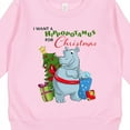 thumbnail image 3 of Inktastic I Want a Hippopotamus for Christmas Toddler Sweatshirt, 3 of 4
