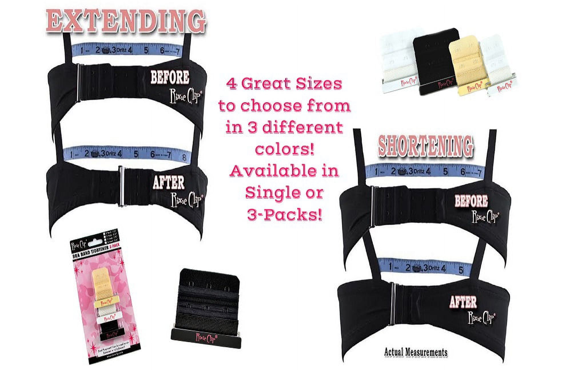Bra Clip No-Sew Bra Band Size Reducer/Tightener 3 Hook 1/2 Spacing 3-Pack