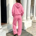 thumbnail image 6 of XAOFW Toddler Girl Outfits Long Sleeve Solid Color Hoodie Sweatpants Kids Autumn Winter Cozy Tracksuit Sets 10-11 Years, 6 of 9