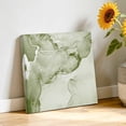 thumbnail image 3 of Canvas Wall Art Sage Green Abstract Canvas Art Print Silver Marble Ripples Pictures Wall Decor for Living Room Bedroom Artwork Decorations Stretched Framed Ready to Hang 10"x10", 3 of 9