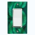 thumbnail image 1 of Metal Light Switch Plate Cover Jungle Tropical Leaves Green Palm JGL001, 1 of 13