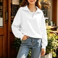 thumbnail image 6 of RYRJJ Girls Half Zip Sweatshirt Lightweight Long Sleeve Pullover Top Drop Shoulder Sweatshirts Fall Fashion Clothes for Kids Boys, 6 of 9