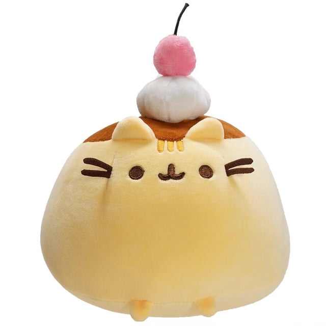Nuevo Pudding gato de peluche de juguete amarillo gelatina helado gato gordo galleta gato muñeca regalo