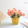 thumbnail image 3 of Cheers Simulation Bonsai Chic Fresh Dinning Table Decor Iron Potted Artificial Rose Flower Home Decoration Photograph Props, 3 of 7