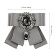 thumbnail image 6 of OUNONA Stylish Grey Pre-Tied Bow Tie Brooch for Men, Formal Bowties and Suit Accessories, Perfect for Weddings and Parties, 6 of 6