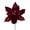 Burgundy, variant on Vickerman 17" Artificial Lime Poinsettia Christmas Stem,12" Flower, 3 per bag