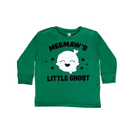 

Inktastic Cute Meemaw s Little Ghost with Stars Gift Toddler Toddler Girl Long Sleeve T-Shirt