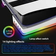thumbnail image 3 of Soporte horizontal para consolas PS5 Pro con unidad digital/óptica con 14 modos de iluminación RGB, 4 puertos USB y base de almacenamiento, 3 of 6