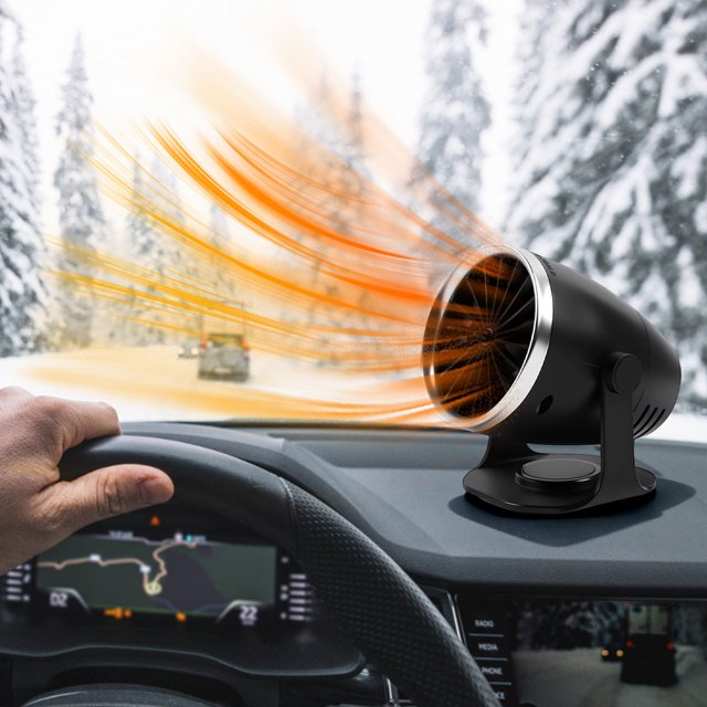 Birdeem 12V Car Heater,Portable Automotive Heater with Fast Defrost and Defog Function,Easy Plug Into Cigarette Lighter for Quick Warming,Compact Design for Vehicle Use by Adults