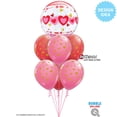 thumbnail image 2 of 22 inch Bubble - Love Connected Hearts Qualatex Bubble Balloon - Party Supplies Decorations, 2 of 4