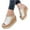 Beige, variant on Utoimkio Ankle Straps Sandals for Women Summer Womens Slope Heel Thick Bottom Flip Flop Solid Shoes Sandals