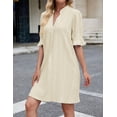 thumbnail image 4 of ZANKLEY Dress for Women V Neck Short Sleeves Casual Flowy Summer Beach Vacation Shifts, 4 of 13