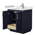 thumbnail image 3 of Wyndham Collection Miranda 30" Wood Single Bathroom Vanity in Nickel/Dark Blue, 3 of 6