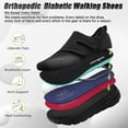 thumbnail image 3 of Women's Orthopedic Diabetic Wide Walking Shoes: Comfortable Arch Support Plantar Fasciitis Casual Slip On Loafers, Orthotic Adjustable Easy Top House Shoes for Swollen Feet and Heel Pain Relief, 3 of 8