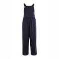 thumbnail image 1 of ITFABS Women Sleeveless Overalls, Solid Color U-shaped Collar Loose Style One-piece, 1 of 8