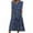 #9-Blue, variant on Pntutb Women's Summer Print Causal V-Neck Button Short Sleeve Vacation Pockets Dress