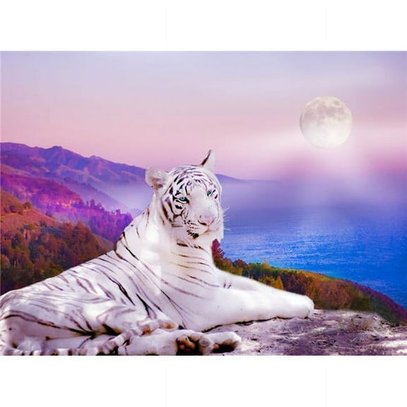 White Tiger Moon Poster Print by Alixandra Mullins, 16 x 12