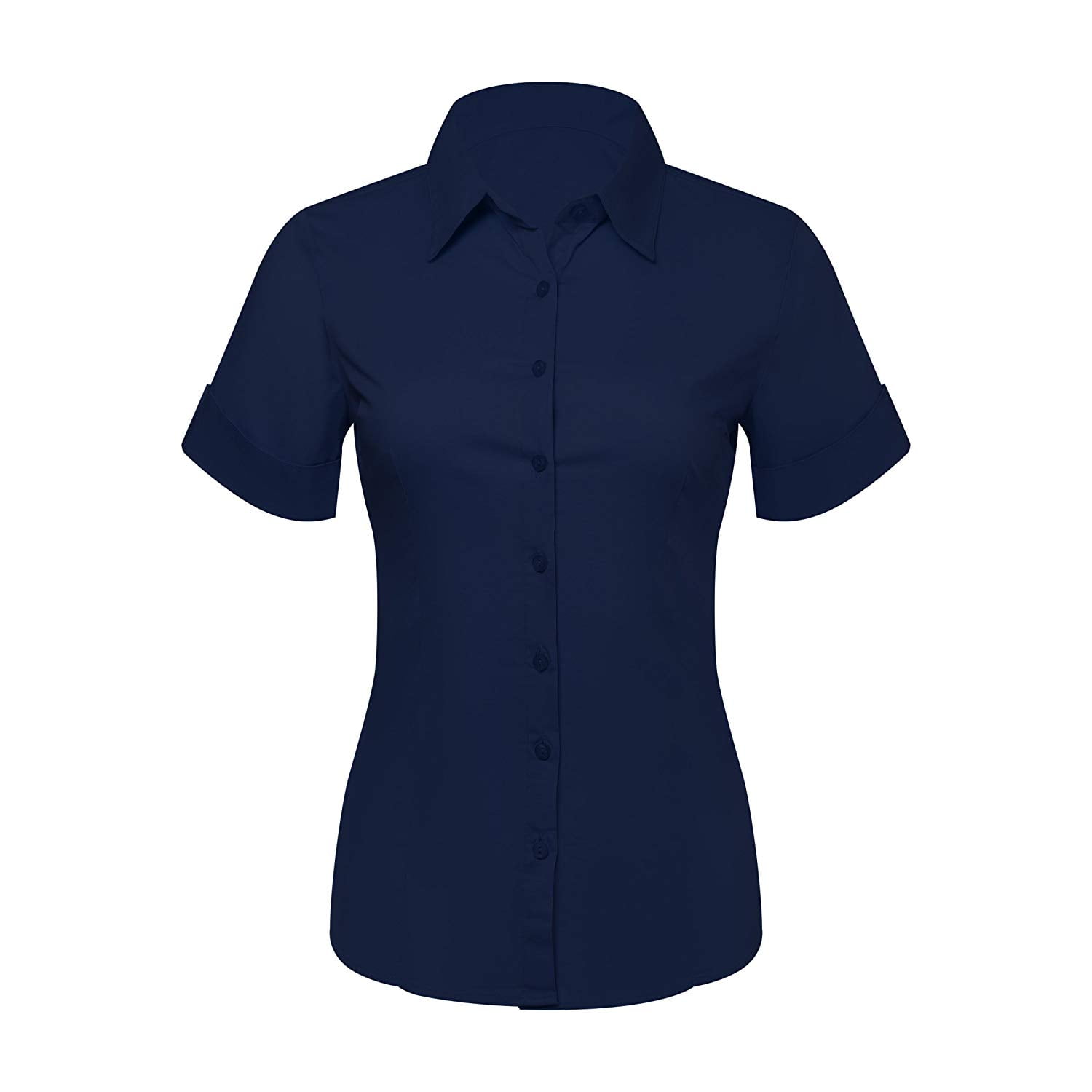 navy blue dress shirt womens