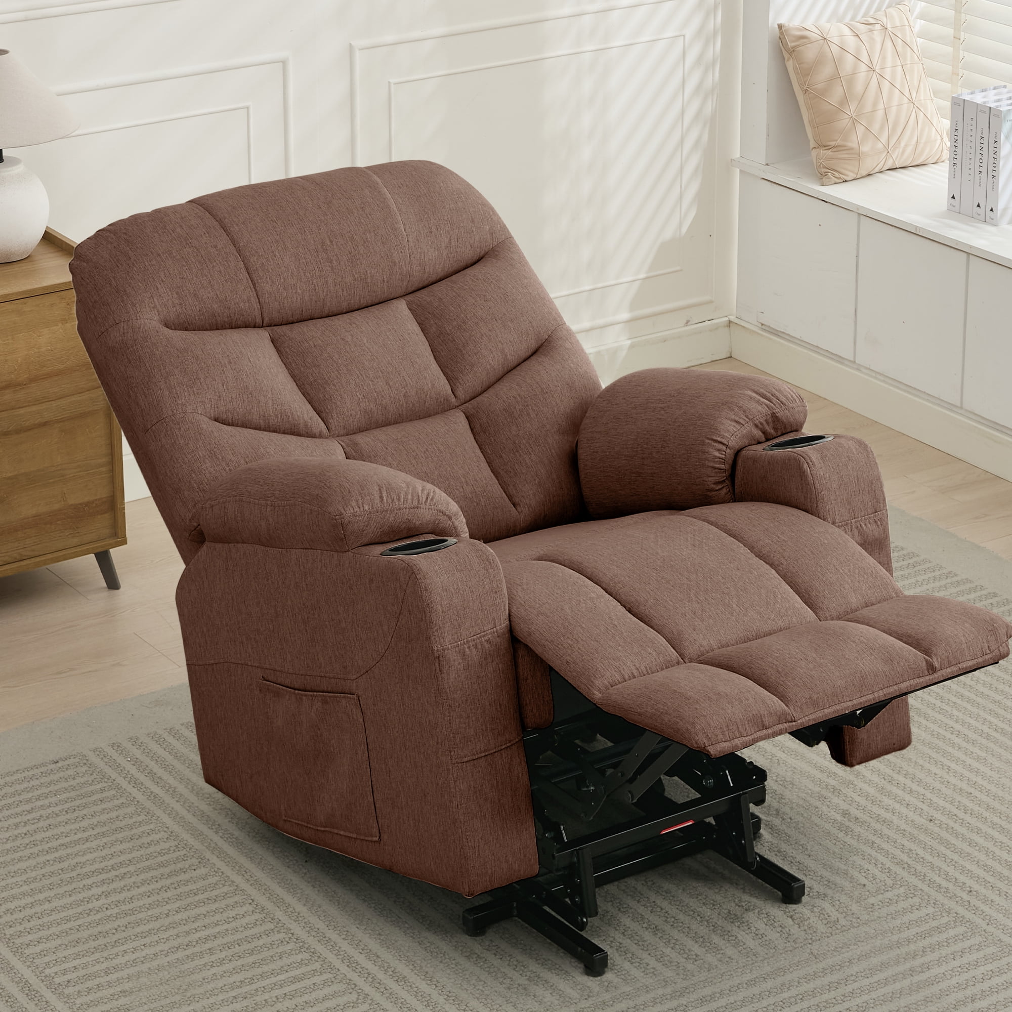 Korser Power Lift Recliner Chair for Elderly with Massage for Living Room,Brown