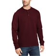 thumbnail image 2 of GH Bass & Co. Camiseta henley de jersey trenzado de carbono para hombre, rojo, peque?o G.H. Bass & Co. henley, 2 of 2