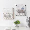 thumbnail image 4 of Iron Wall Storage Rack Home Decoration Wall Newspaper Storage Rack Wall Rack, Black. Black wall storage rack., 4 of 4