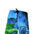 thumbnail image 6 of Sea Fear Men's Board Shorts 4-Way Stretch Quick Dry, Octopus Design, Front Velcro Closure and Tie, Back Pocket (Green, 36), 6 of 6