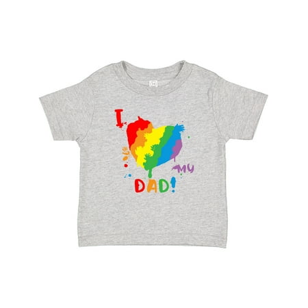 

Inktastic Pride Heart Kid Finger Paint I Love My Dad! Gift Baby Boy or Baby Girl T-Shirt