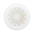 thumbnail image 3 of Combo Set 8" Dessert Plates and 10" inch Round White Plastic Plates with Gold Medallion Print, Disposable China Like Party Plate, Heavy Duty Dinner Charger Plate, Salad, Wedding, Tableware (20), 3 of 5