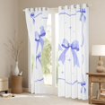 thumbnail image 3 of Feelyou Kawaii Bowknot Kids Blackout Curtains Set of 2 (52x84 Each), Fashion Princess Style Window Curtains, Dreamy Purple Ribbon Curtains and Drapes, Window Curtains Home Decor, 3 of 6