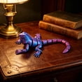 thumbnail image 6 of Lizard Toy Fully Articulated Flexible 3D Printed Figure Gradient Purple Blue Fidget Stress Relief Desk Decor for Adults Kids, 6 of 6