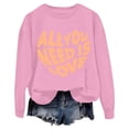 thumbnail image 2 of Meichang Sweatshirts pour Femmes, Sweatshirt de la Saint-Valentin, Sweatshirt Imprimé Amour Doux, Manches Longues, Col Rond, Sweatshirts de Vacances en Solde, 2 of 3