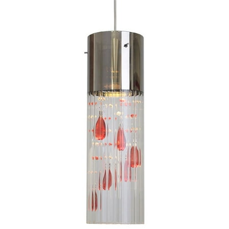 

Woodbridge Lighting Gem Metal LED Mini Pendant with Strings in Rudy Red